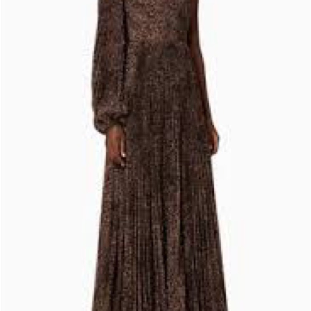 Fame and partners Elegant leopard  Long one Sleeve Dress